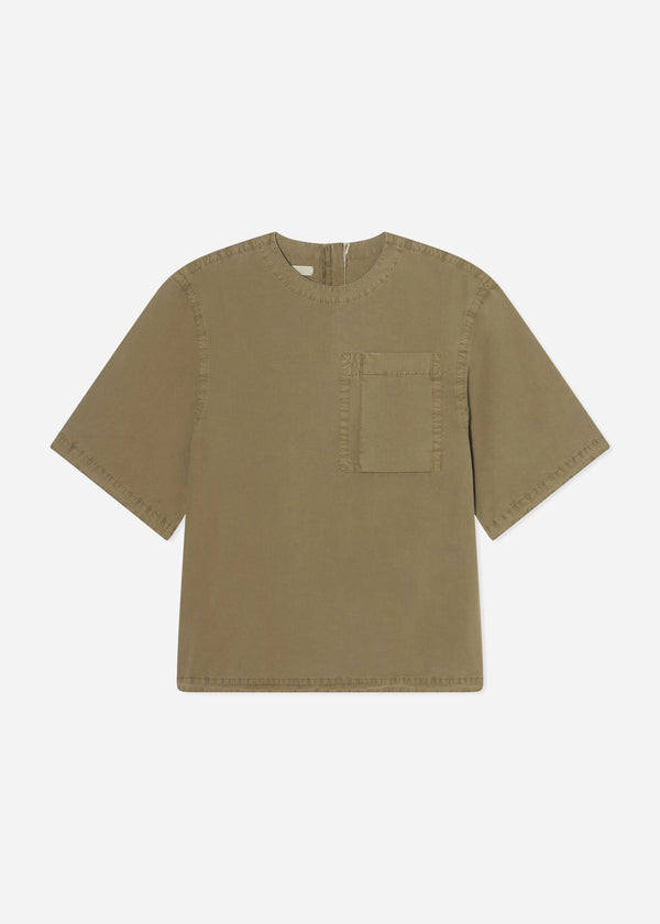Co Oversized Shirt In Cotton Olive