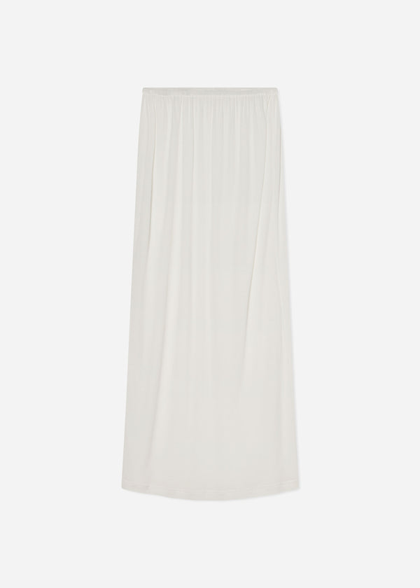 Co Pencil Skirt In Cotton Jersey -Ivory White