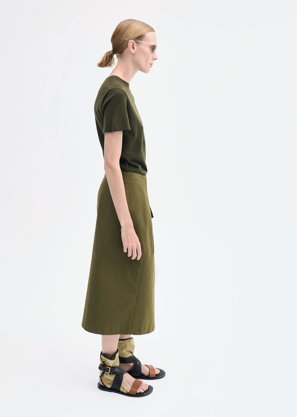 Co Relaxed Tee In Fine Cashmere Olive