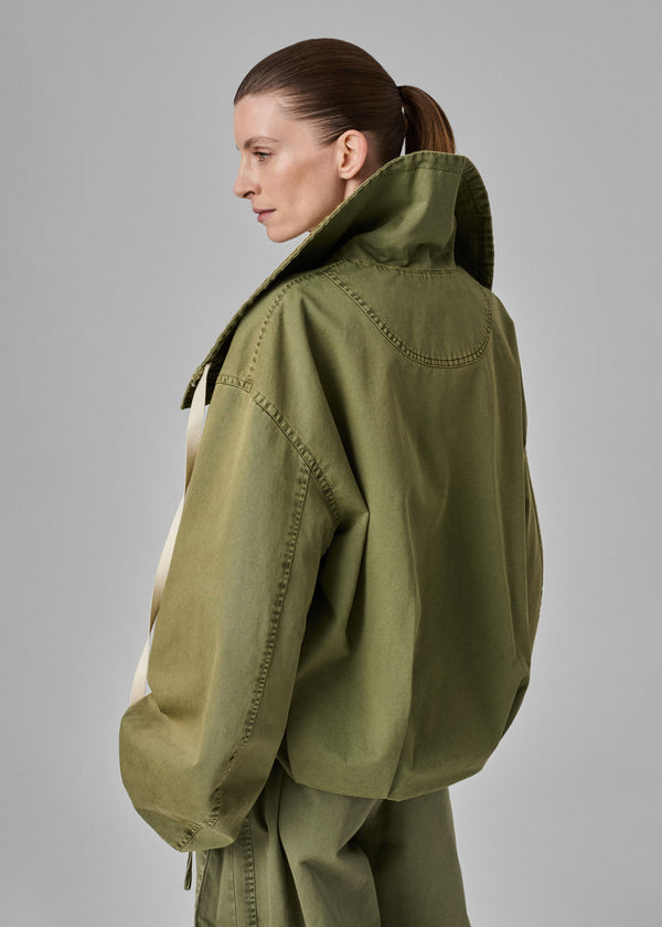 Co Rolled Collar Jacket Army Green
