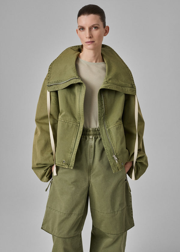 co Rolled Collar Jacket Army Green