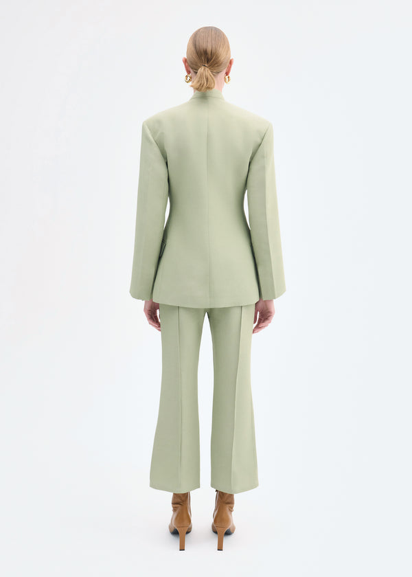 Co Sculptural Collarless Jacket Tea