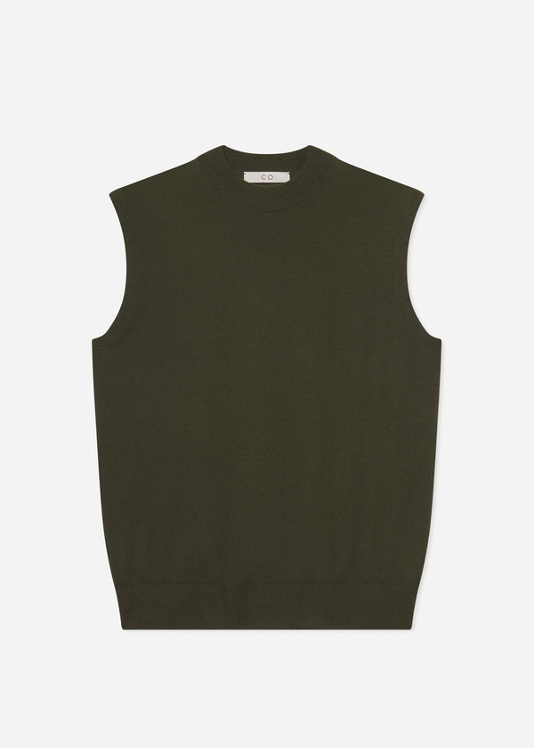 Co Shell Tank In Fine Cashmere Olive