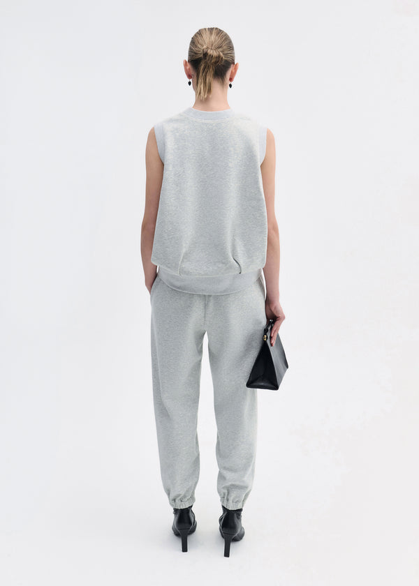 Co Sleeveless Sweatshirt In Scuba Heather Grey