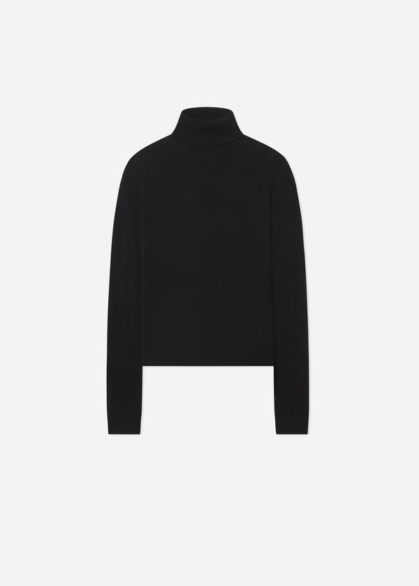 Co Slim Turtleneck In Fine Cashmere Black