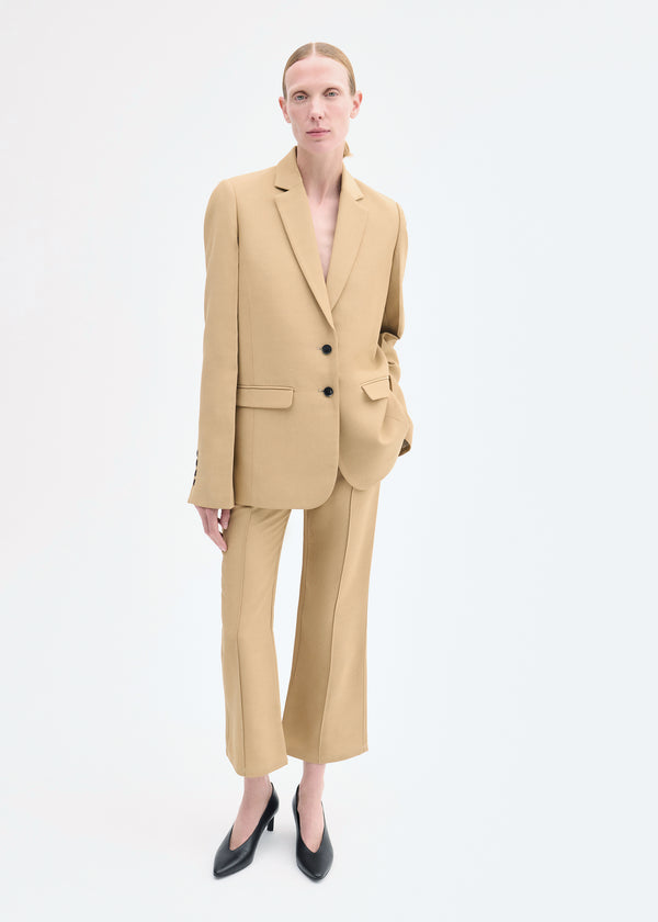 Co Structured Single-Breasted Blazer Camel