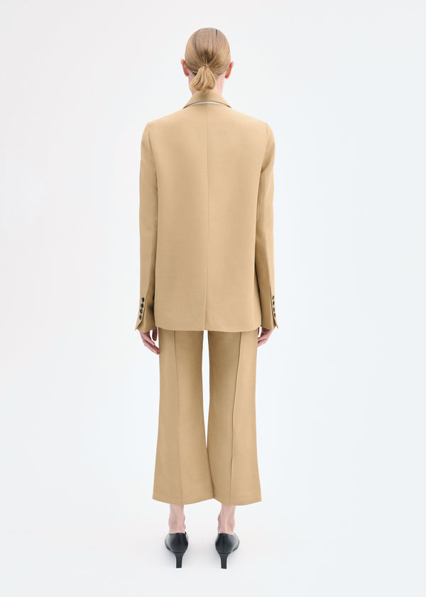 Co Structured Single-Breasted Blazer Camel