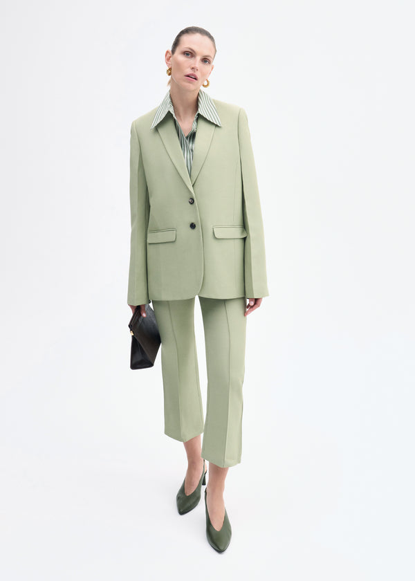 co Structured Single-Breasted Blazer Tea