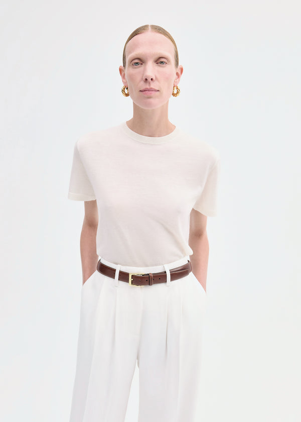 Co T-Shirt In Fine Cashmere Ivory