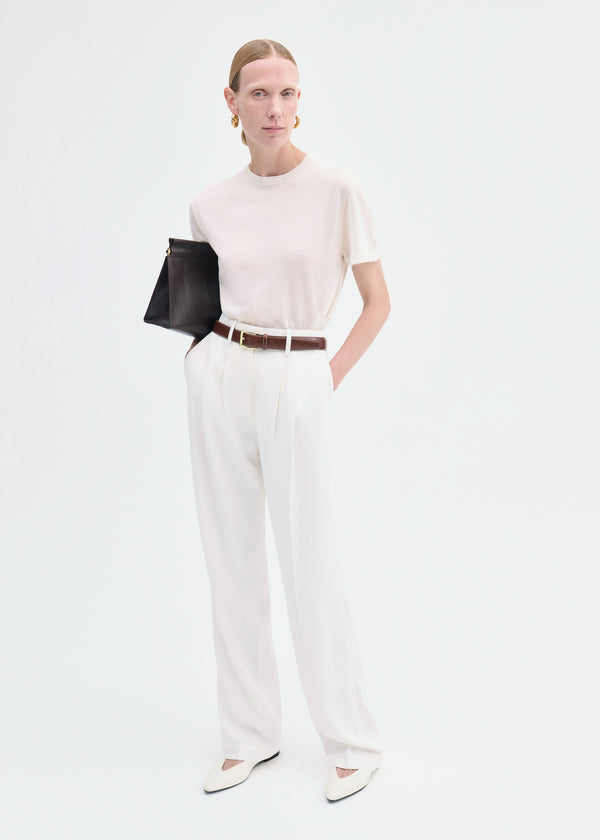 co T-Shirt in Fine Cashmere Ivory