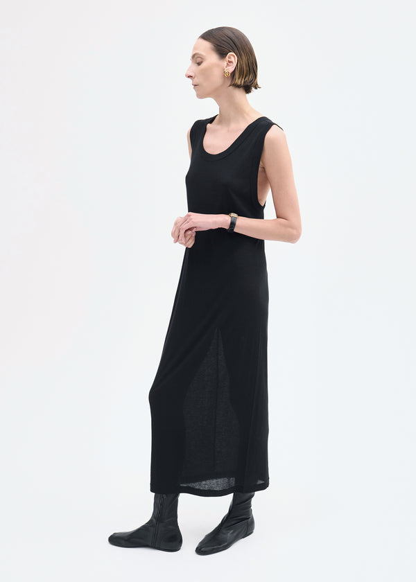 Co Tank Dress In Slub Jersey Black