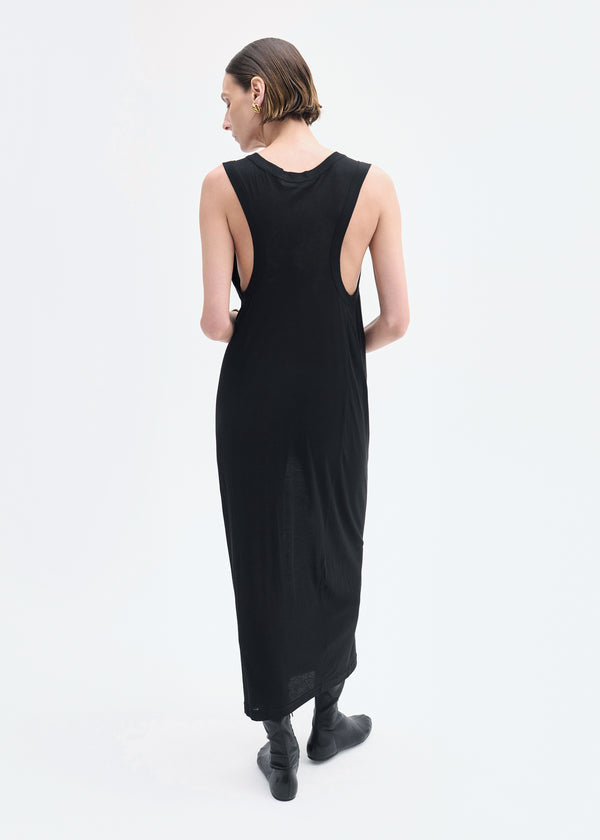 Co Tank Dress In Slub Jersey Black