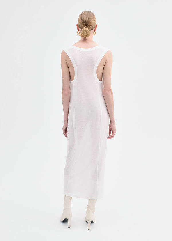 co Tank Dress In Slub Jersey White