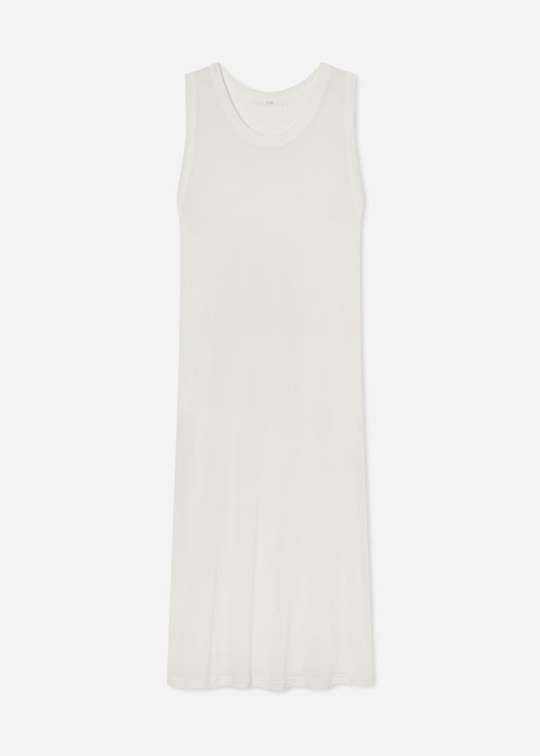co Tank Dress In Slub Jersey White