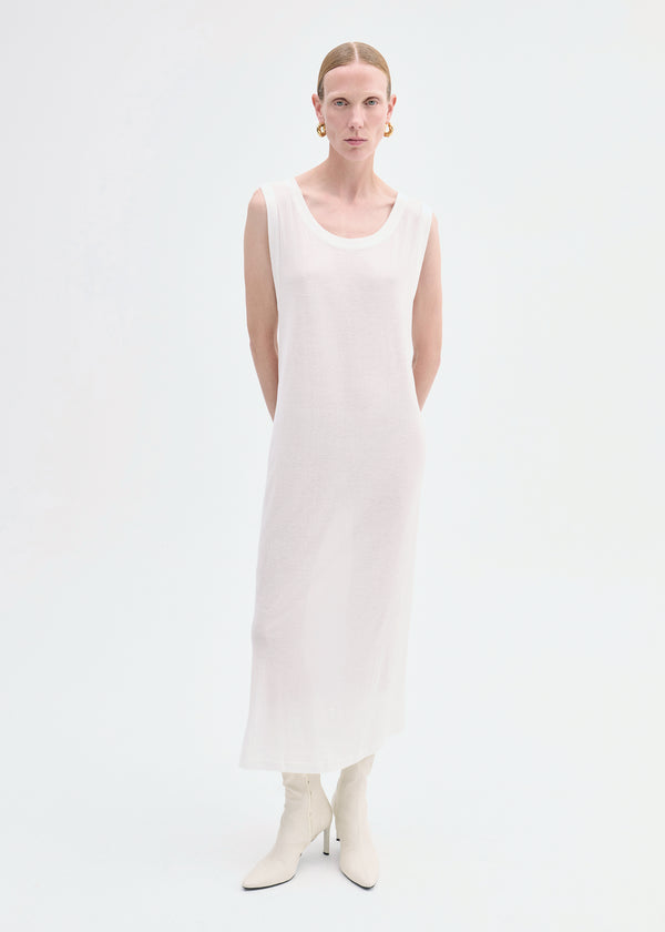 co Tank Dress in Slub Jersey White