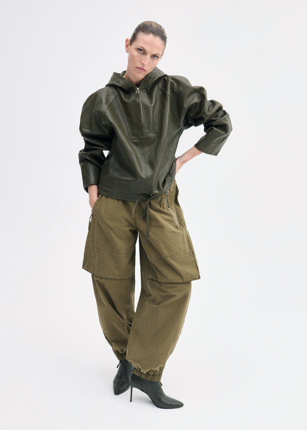 co Workwear Pullover in Leather Olive