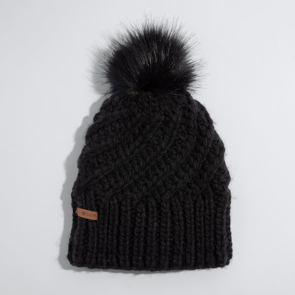 Coal The Maizy Knit Faux Fur Pom Womens Beanie