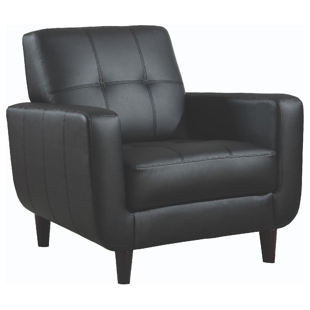 coaster Aaron Upholstered Track Arm Tufted Accent Chair Black