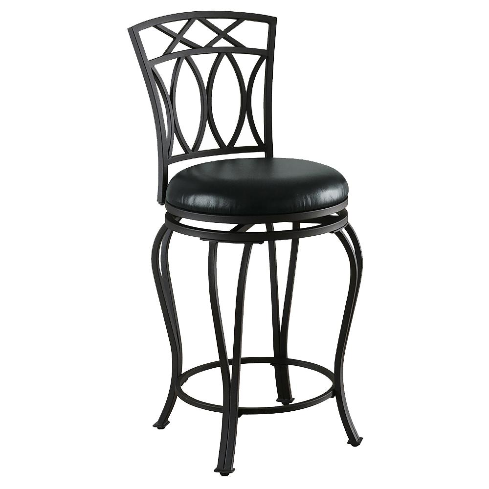 coaster Adamsville Upholstered Swivel Counter Height Stool Black