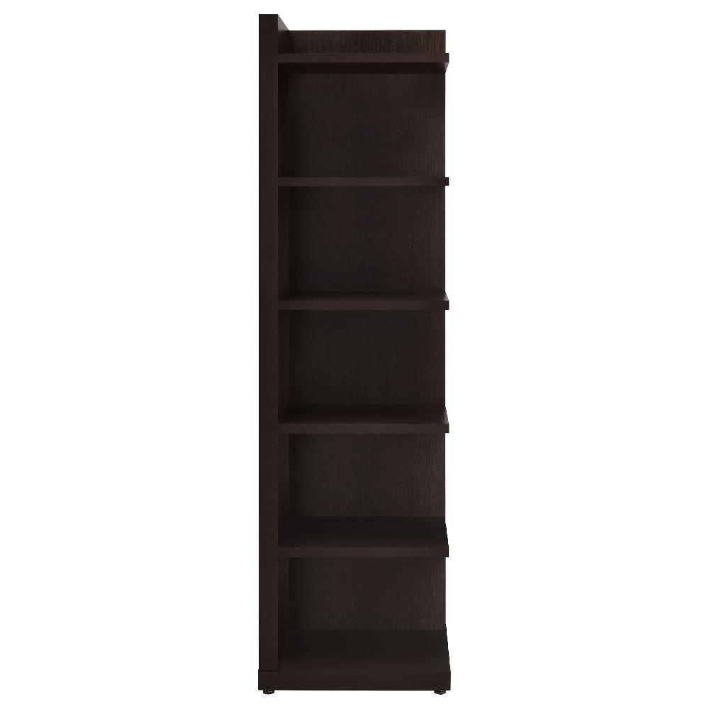 Coaster Alder 71-inch 6-shelf Corner Bookcase Cappuccino