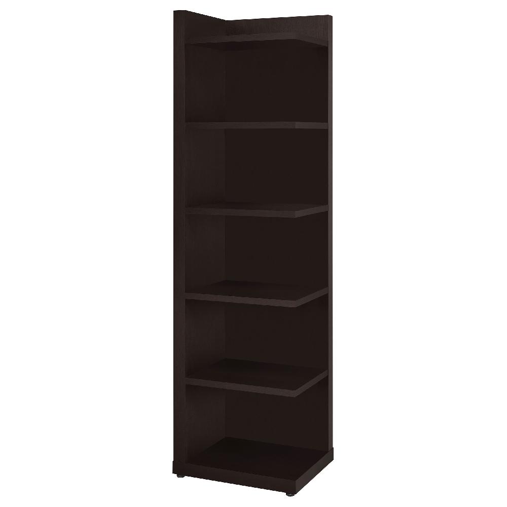 coaster Alder 71-inch 6-shelf Corner Bookcase Cappuccino