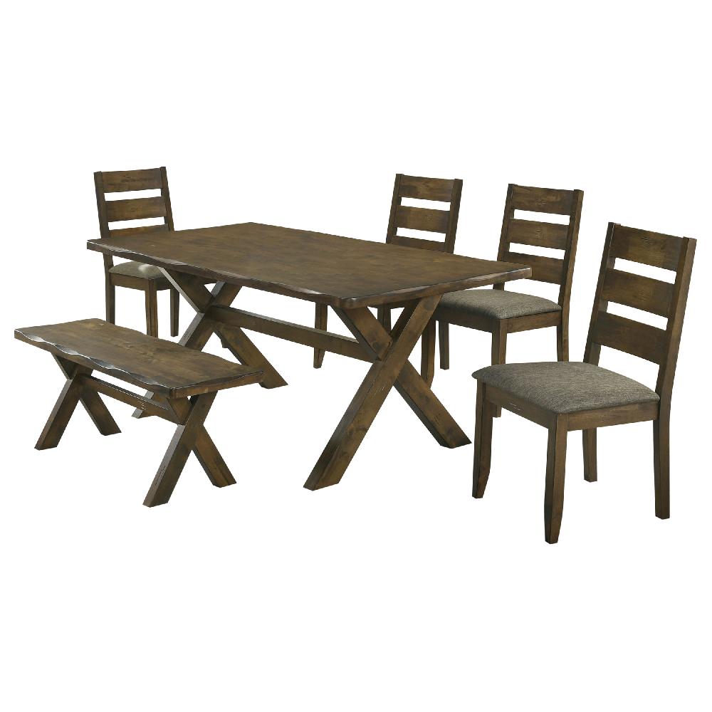 Coaster Alston 6-piece Rectangular Dining Table Set Knotty Nutmeg