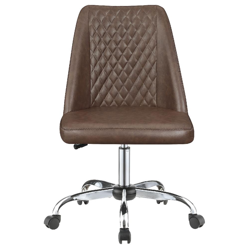 Coaster Althea Upholstered Adjustable Home Office Desk Chair Brown