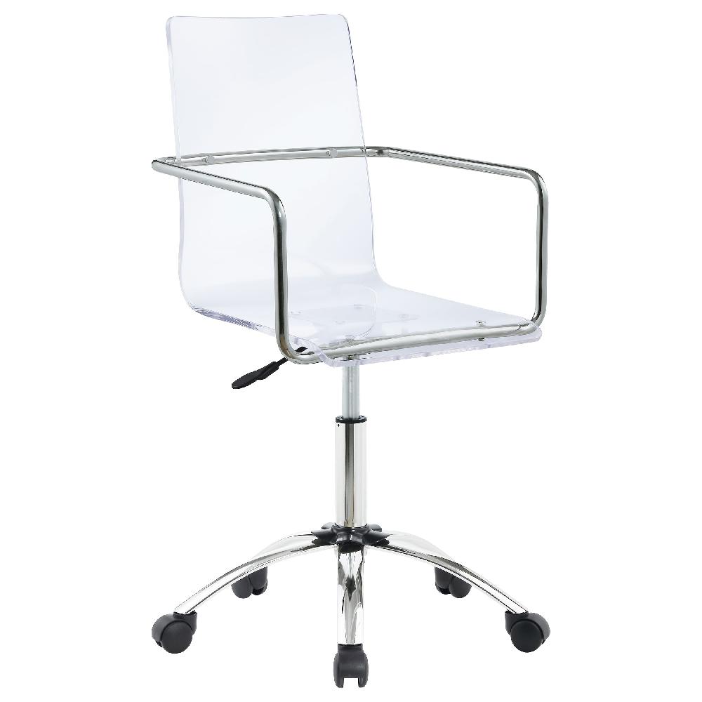 Coaster Amaturo Acrylic Adjustable Home Office Desk Chair Clear