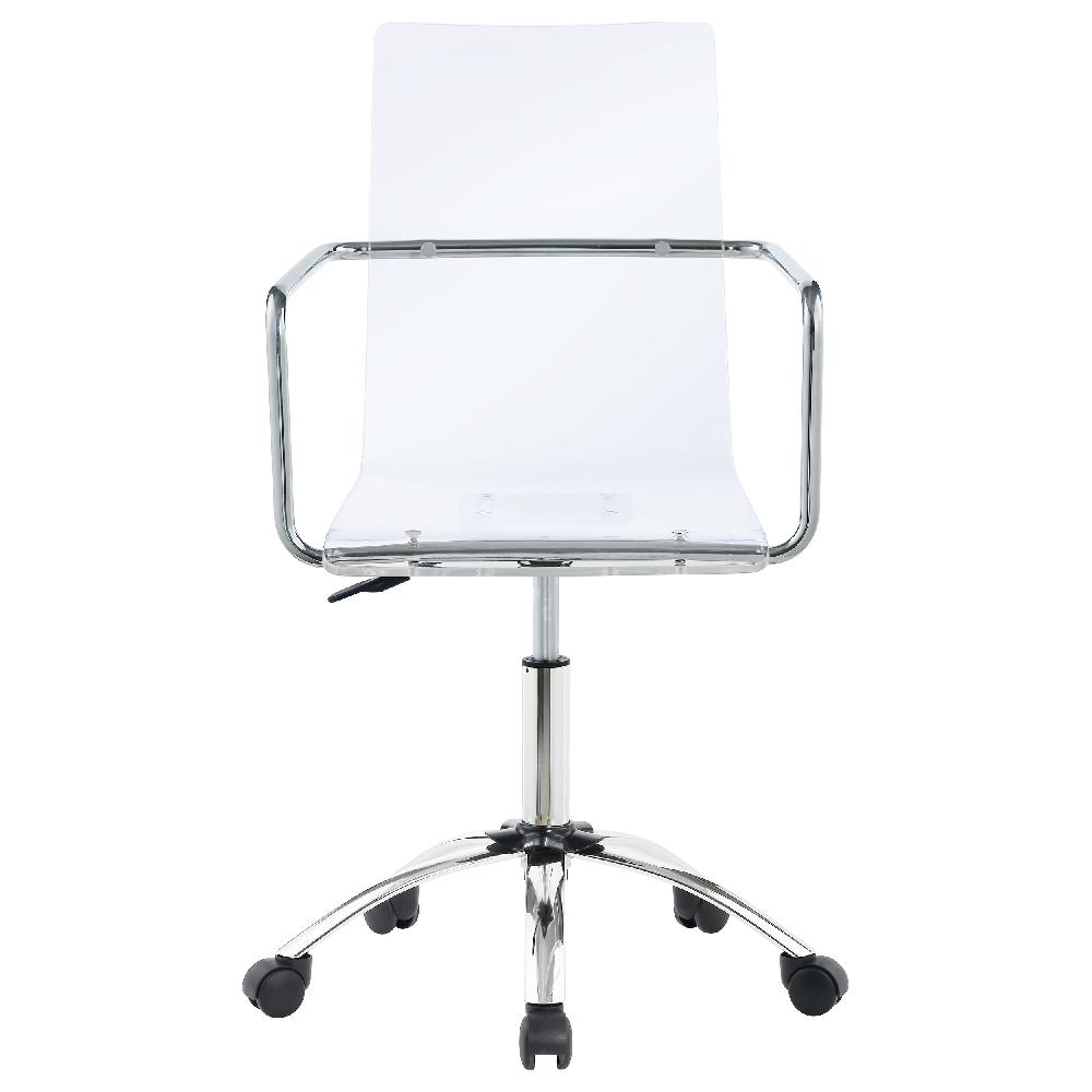 Coaster Amaturo Acrylic Adjustable Home Office Desk Chair Clear