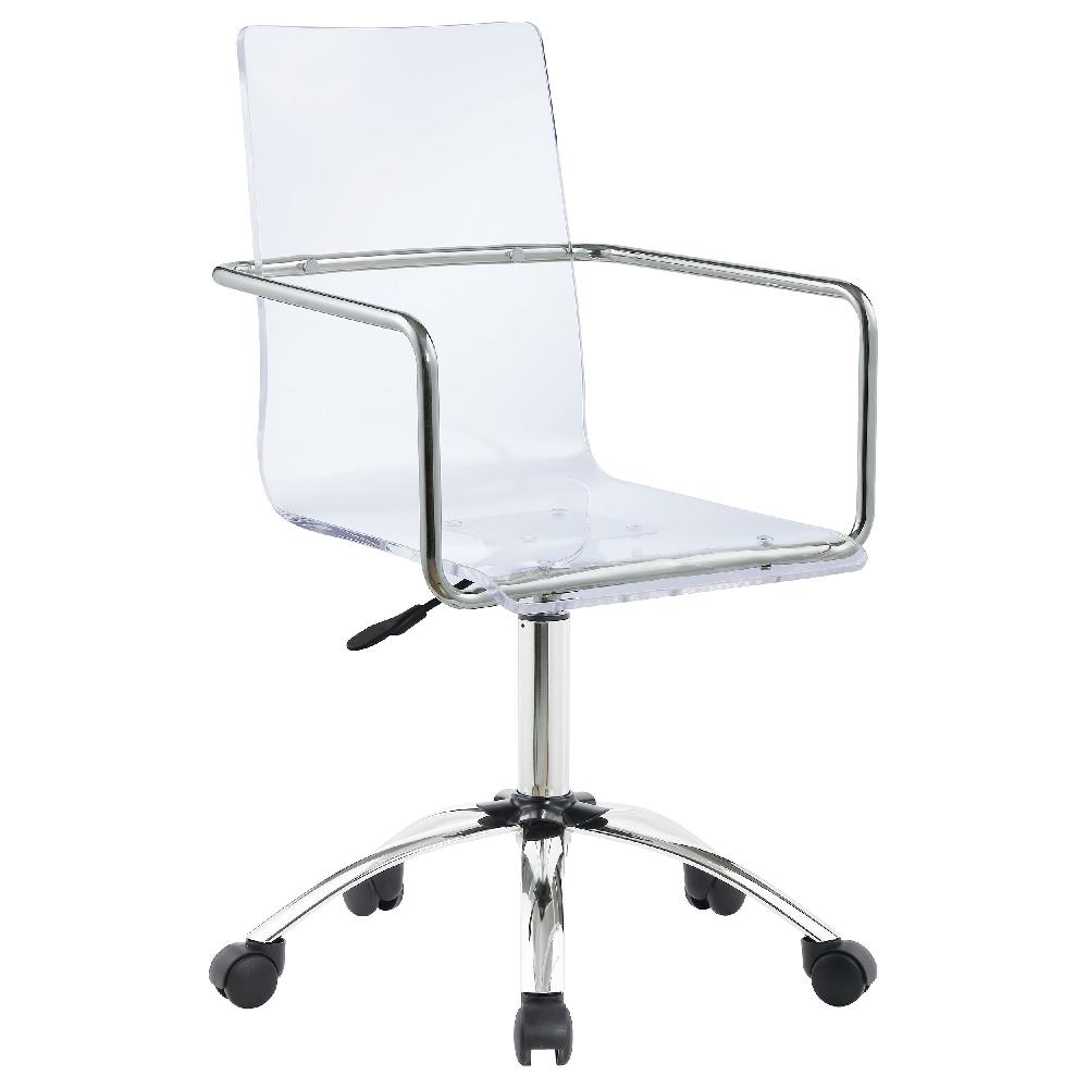 coaster Amaturo Acrylic Adjustable Home Office Desk Chair Clear