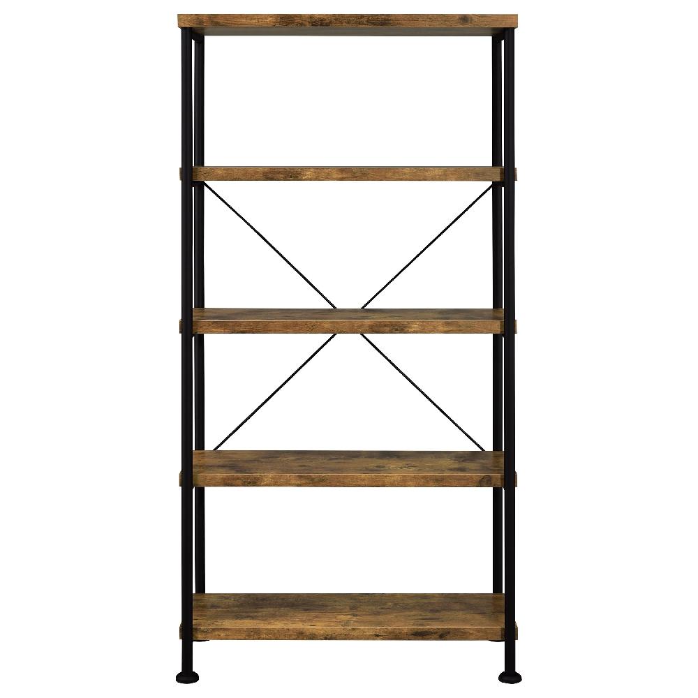 Coaster Analiese 63-inch 4-shelf Bookshelf Rustic Nutmeg