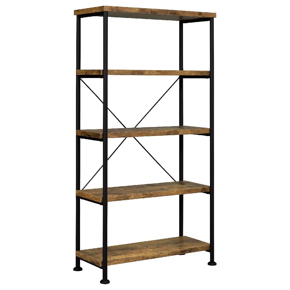 coaster Analiese 63-inch 4-shelf Bookshelf Rustic Nutmeg