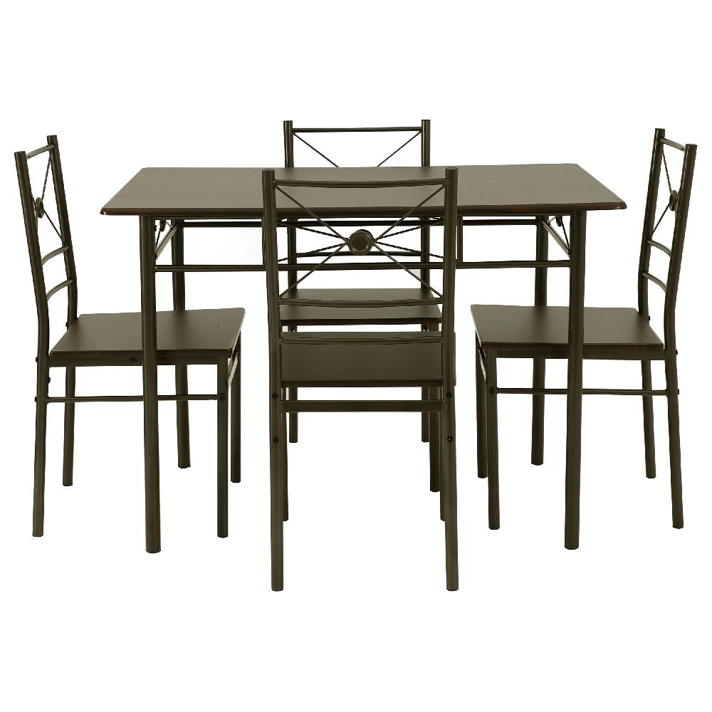 Coaster Anna 5-piece Rectangular Dining Table Set Dark Bronze