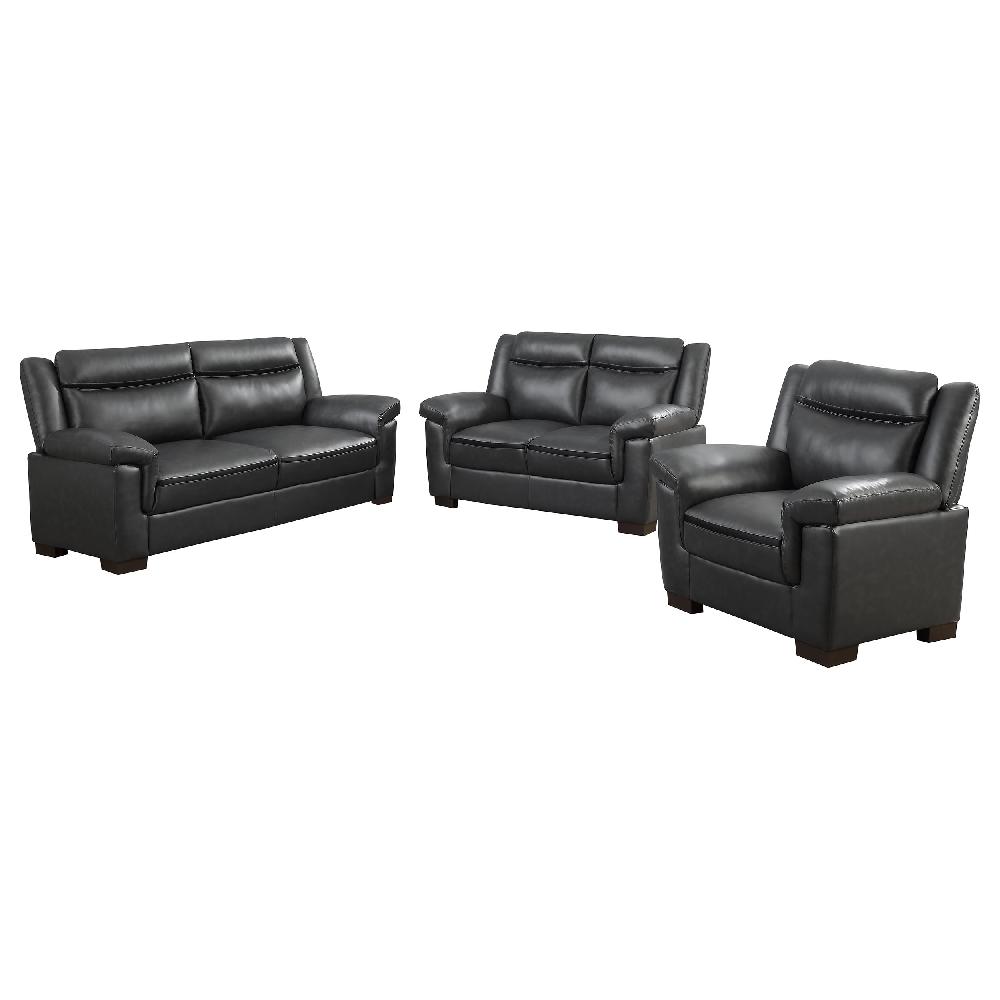 Coaster Arabella 3-piece Upholstered Padded Arm Sofa Set Grey