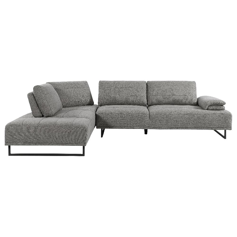 coaster Arden Upholstered Sectional Sofa with Adjustable Back Taupe