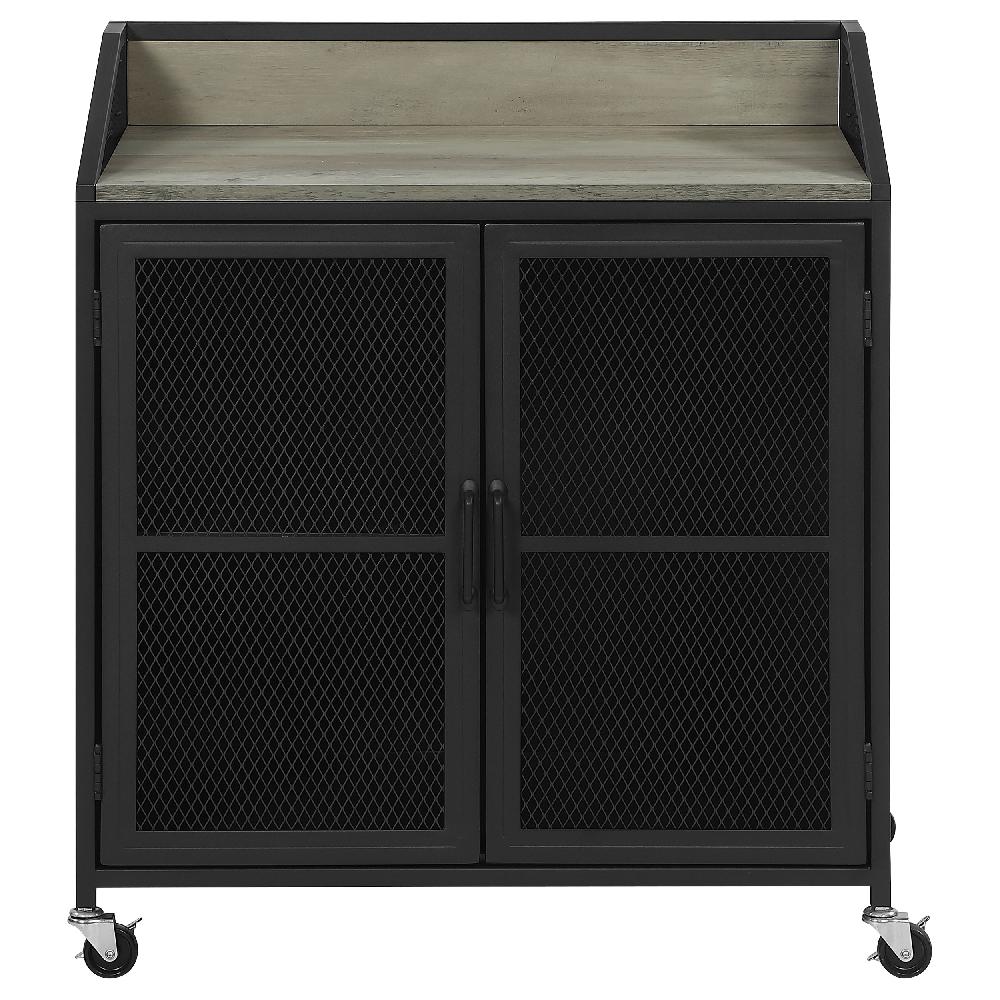 Coaster Arlette 2-door Mobile Home Bar Wine Cabinet Sandy Black