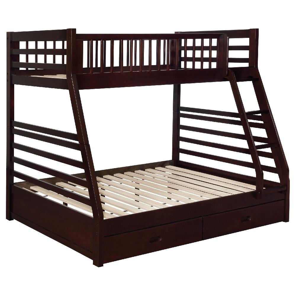 Coaster Ashton 2-drawer Wood Twin Over Full Bunk Bed Cappuccino