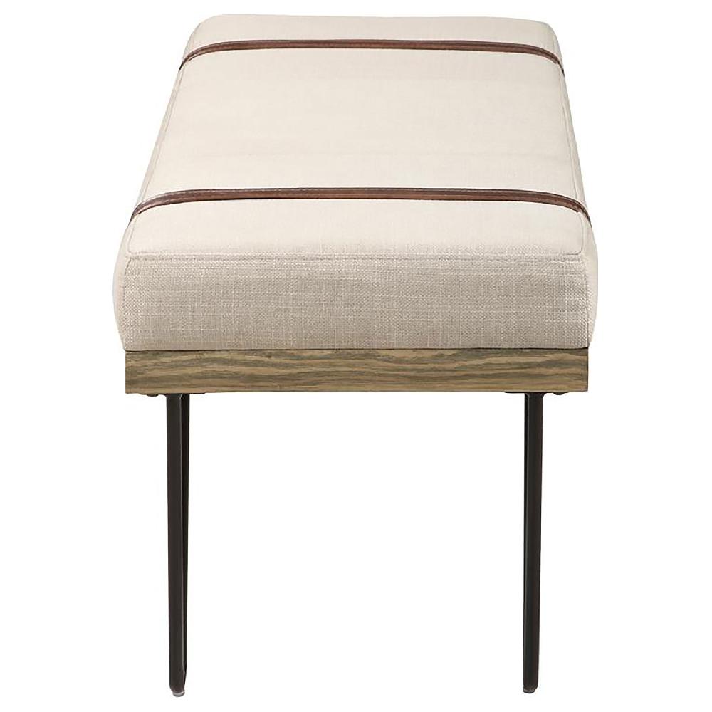 Coaster Austin Fabric Upholstered Accent Bench Beige