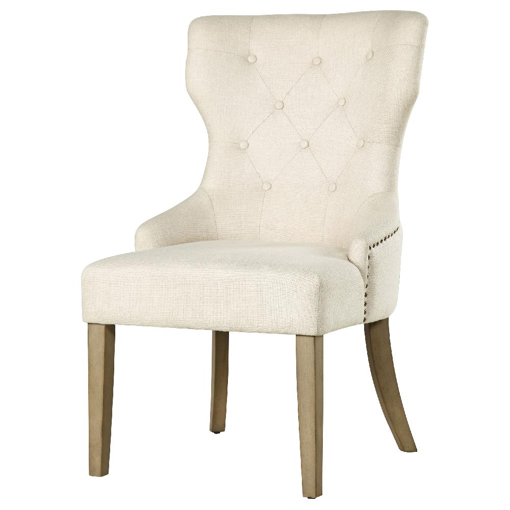 Coaster Baney Tufted Upholstered Dining Chair Beige And Rustic Grey
