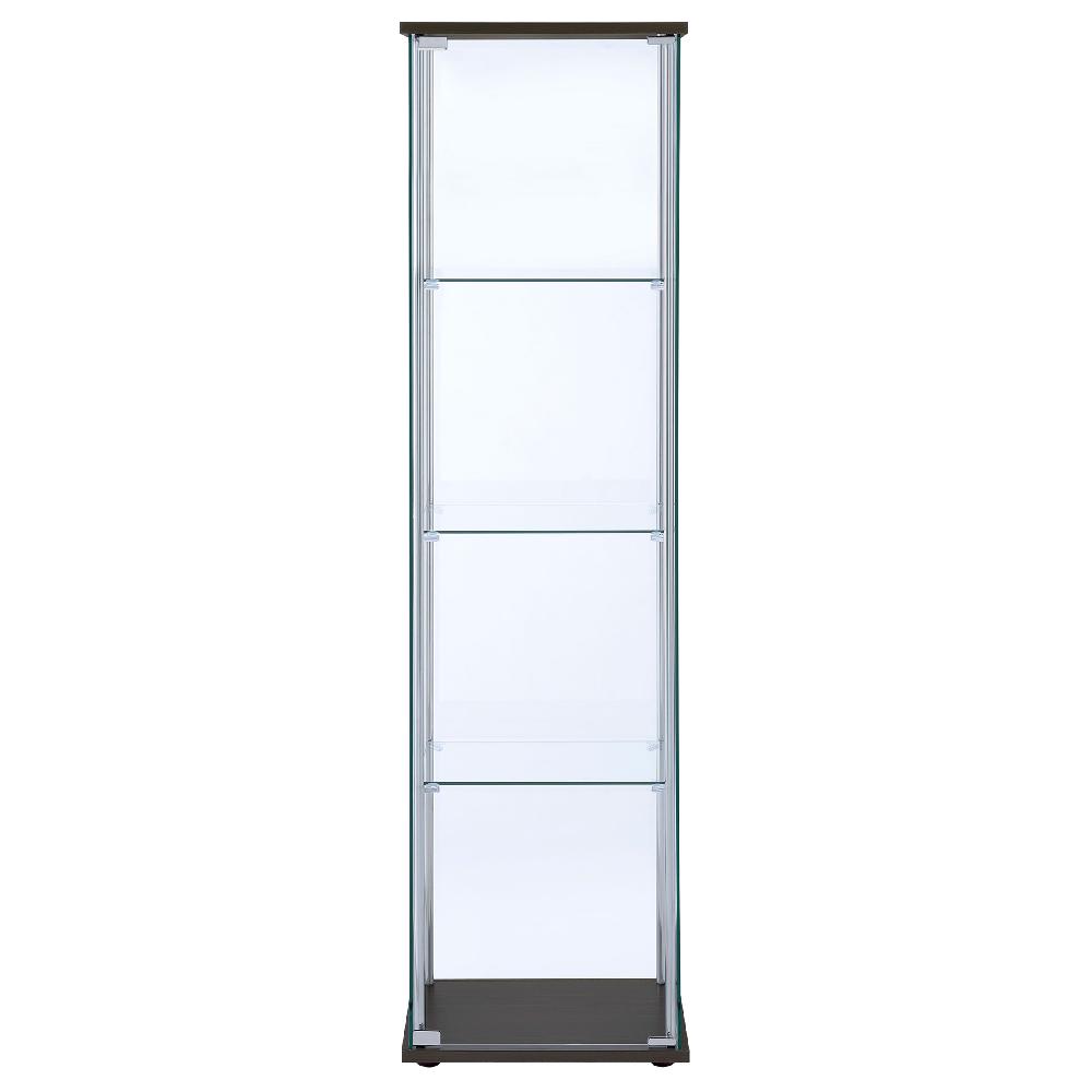 Coaster Bellatrix 4-shelf Clear Glass Curio Cabinet Cappuccino