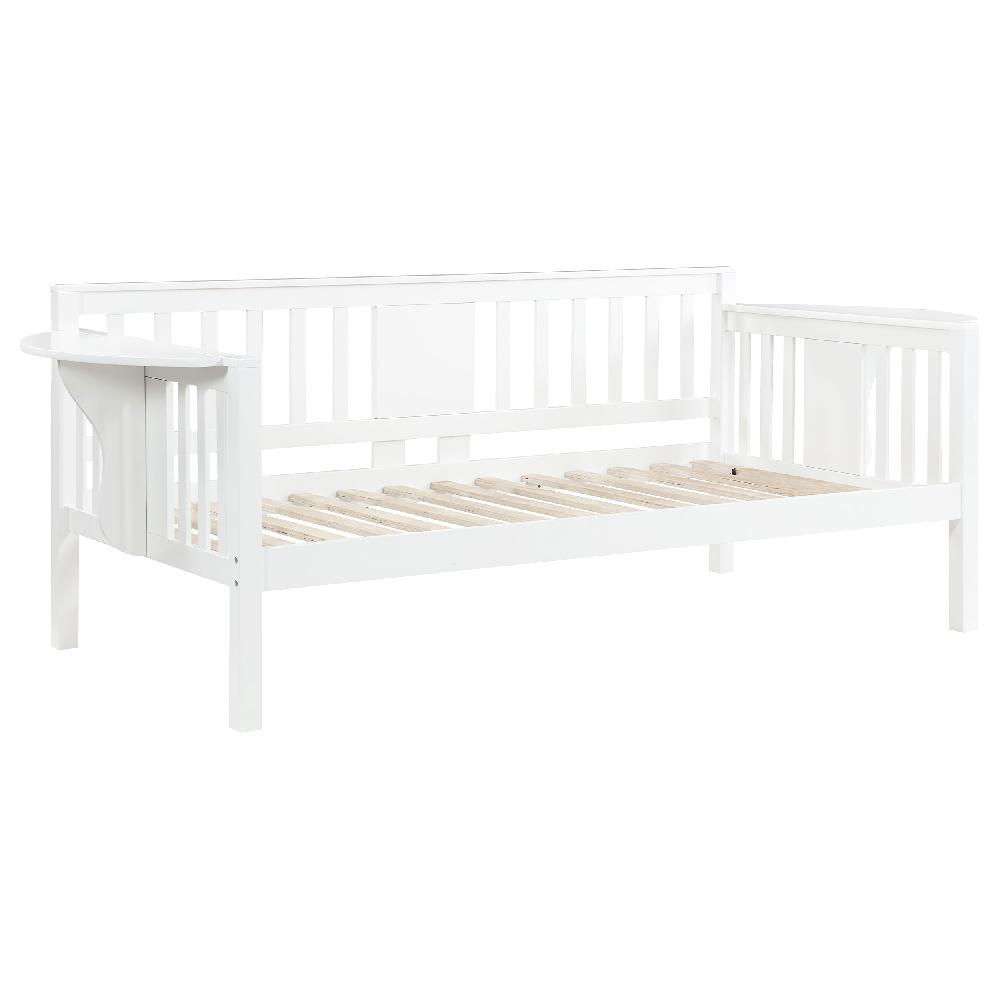 coaster Bethany Wood Twin Daybed with Drop-down Tables White