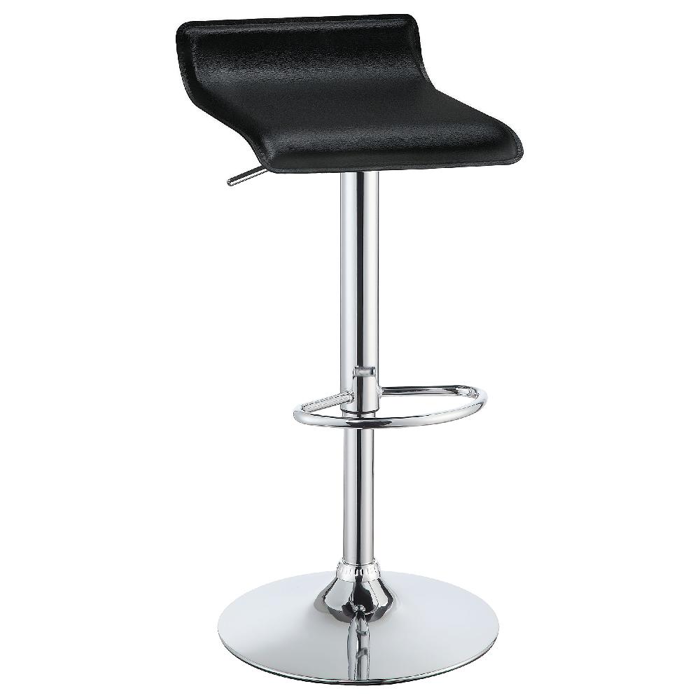 Coaster Bidwell Upholstered Adjustable Bar Stool Black (Set Of 2)