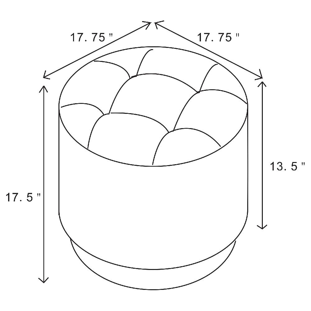 Coaster Bowman Round Upholstered Tufted Swivel Ottoman Grey