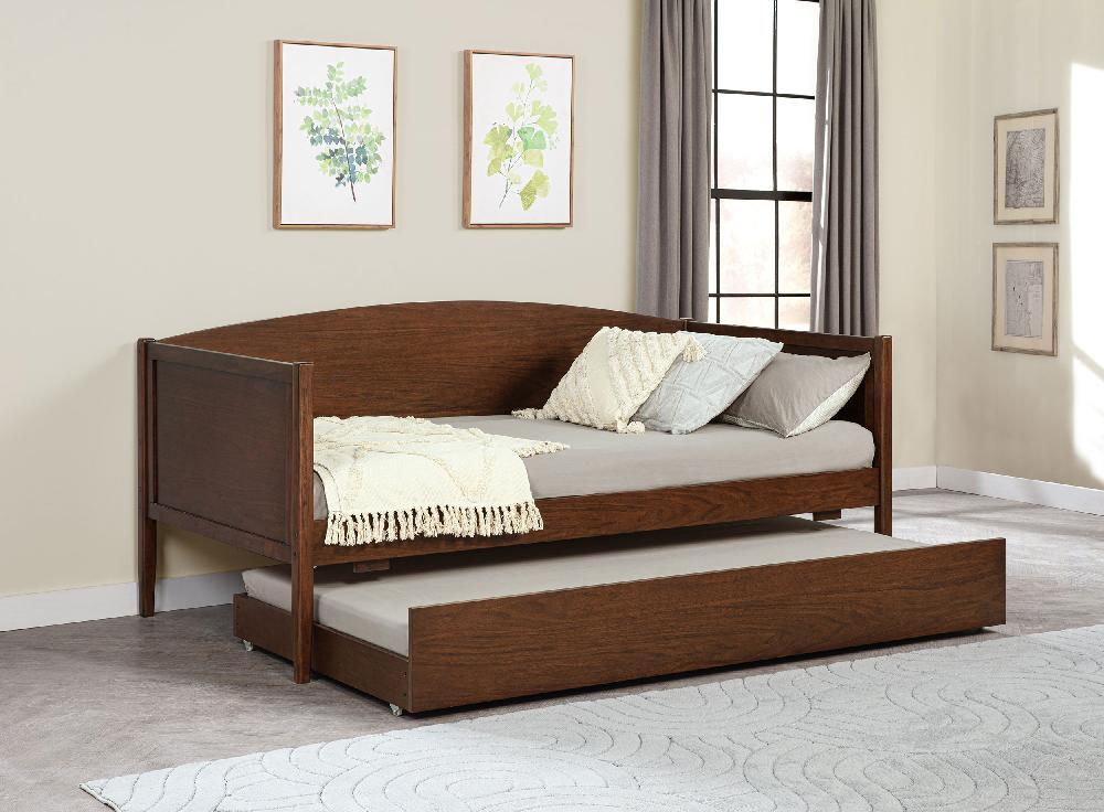 Coaster Bozeman Wood Twin Daybed With Trundle Medium Walnut