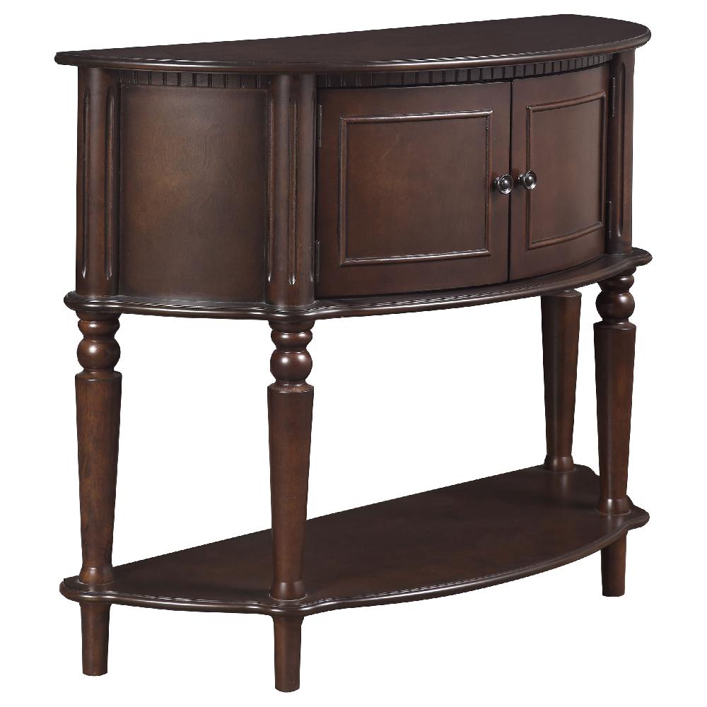 coaster Brenda 2-door Demilune Wood Entryway Console Table Brown