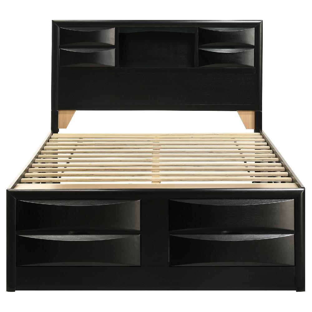 Coaster Briana Wood Queen Storage Bookcase Bed Black
