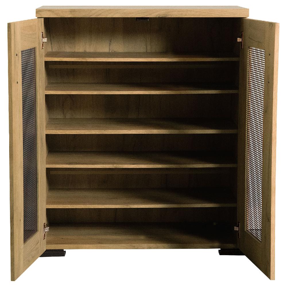 Coaster Bristol 6-shelf Engineered Wood Shoe Cabinet Golden Oak