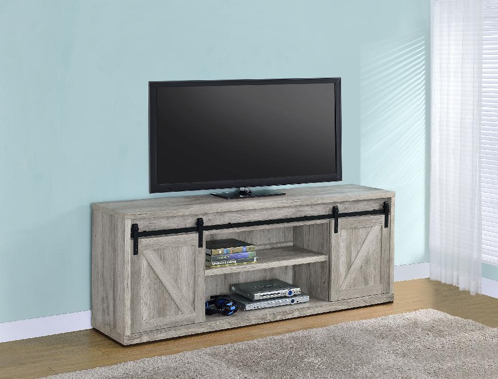 Coaster Brockton 2-door Engineered Wood 71-inch TV Stand Grey Driftwood