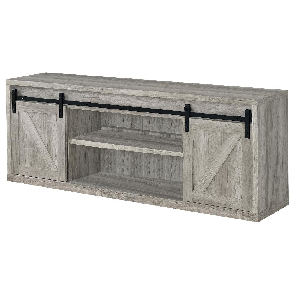 Coaster Brockton 2-door Engineered Wood 71-inch TV Stand Grey Driftwood