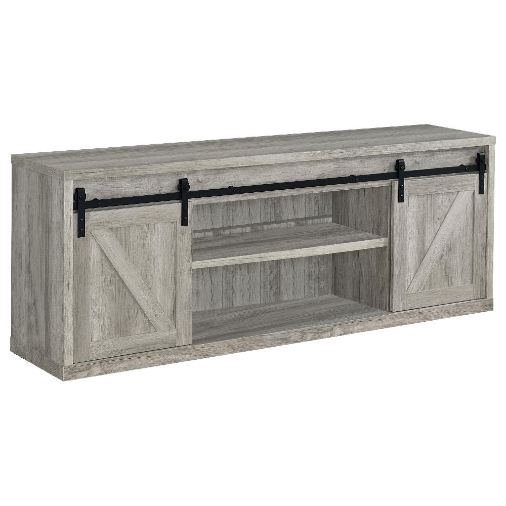 coaster Brockton 2-door Engineered Wood 71-inch TV Stand Grey Driftwood